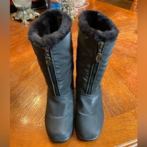 Cozy Fur Lined Boston Accent Weather Proof Non Skid Front Zip Boots!